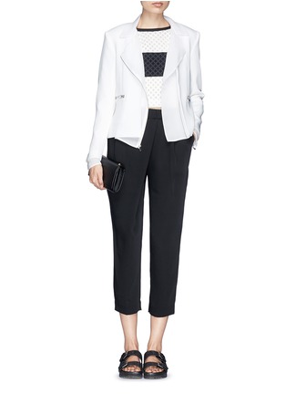 Figure View - Click To Enlarge - ELIZABETH AND JAMES - 'Brighton' double layer chiffon crepe jacket