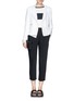 Figure View - Click To Enlarge - ELIZABETH AND JAMES - 'Brighton' double layer chiffon crepe jacket
