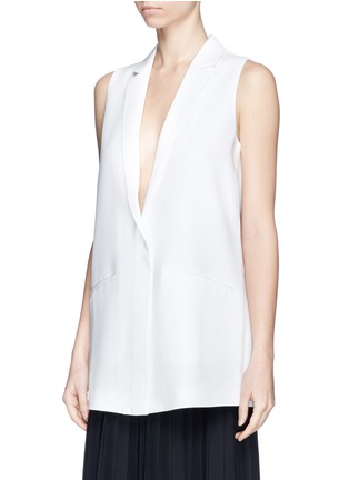 Front View - Click To Enlarge - ELIZABETH AND JAMES - 'Edmund' sleeveless tailored crepe jacket