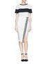 Figure View - Click To Enlarge - ELIZABETH AND JAMES - 'Bradshaw' asymmetric split pencil skirt