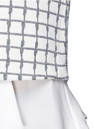 Detail View - Click To Enlarge - ELIZABETH AND JAMES - 'Grid Tierney' jacquard ruffle layer top