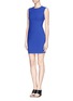 Figure View - Click To Enlarge - ELIZABETH AND JAMES - 'Solid Adara' zip side high neck dress