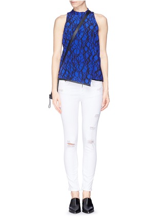 Figure View - Click To Enlarge - ELIZABETH AND JAMES - 'Britton' mesh print silk top
