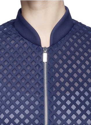 Detail View - Click To Enlarge - ELIZABETH AND JAMES - 'Gayn' diamond perforated scuba jersey jacket