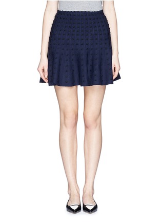 Main View - Click To Enlarge - ALICE & OLIVIA - 'Kyle' textured dot flute skirt