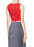 Back View - Click To Enlarge - ALICE & OLIVIA - 'Sosie' grid knit cropped tank top