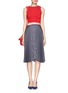 Figure View - Click To Enlarge - ALICE & OLIVIA - 'Sosie' grid knit cropped tank top