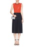Figure View - Click To Enlarge - ALICE & OLIVIA - 'Klynn' crepe cropped top