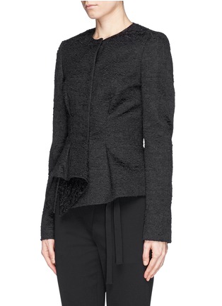 Front View - Click To Enlarge - PROENZA SCHOULER - Peplum tweed jacket 