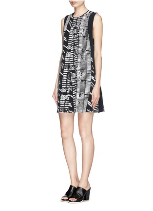 Figure View - Click To Enlarge - PROENZA SCHOULER - Woodblock print crepe flare dress
