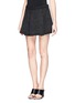 Front View - Click To Enlarge - PROENZA SCHOULER - Bouclé tweed pleat flare skirt