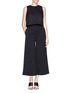 Figure View - Click To Enlarge - PROENZA SCHOULER - Cropped wide leg wool pants