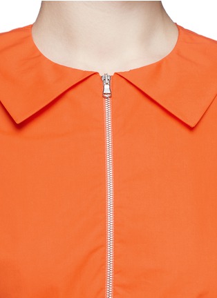 Detail View - Click To Enlarge - CARVEN - Twist shirt knit combo dress