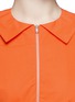 Detail View - Click To Enlarge - CARVEN - Twist shirt knit combo dress