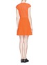 Back View - Click To Enlarge - CARVEN - Twist shirt knit combo dress