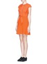 Figure View - Click To Enlarge - CARVEN - Twist shirt knit combo dress
