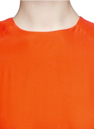 Detail View - Click To Enlarge - CARVEN - Elastic waist cady dress