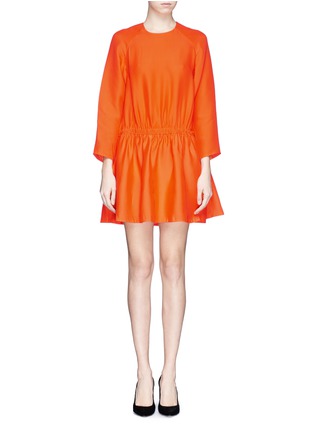 Main View - Click To Enlarge - CARVEN - Elastic waist cady dress