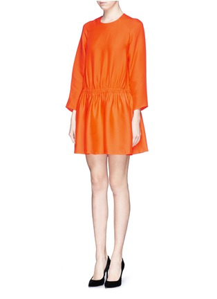 Figure View - Click To Enlarge - CARVEN - Elastic waist cady dress