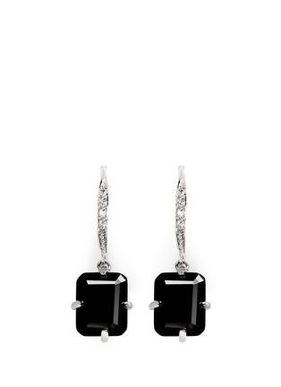 Main View - Click To Enlarge - CZ BY KENNETH JAY LANE - Pavé baguette cut dangle earrings