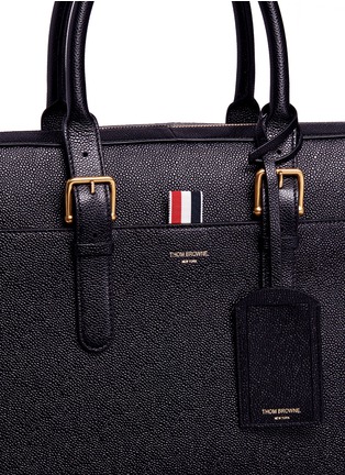  - THOM BROWNE  - Pebbled leather business briefcase