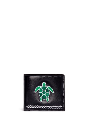 Main View - Click To Enlarge - THOM BROWNE  - Turtle embroidered leather bifold wallet