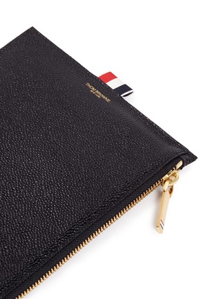 Detail View - Click To Enlarge - THOM BROWNE  - Large pebble grain leather zip coin purse