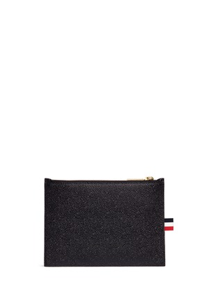Figure View - Click To Enlarge - THOM BROWNE  - Large pebble grain leather zip coin purse