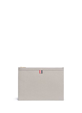 Main View - Click To Enlarge - THOM BROWNE  - Medium pebble grain leather document holder