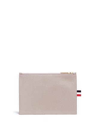 Figure View - Click To Enlarge - THOM BROWNE  - Large pebble grain leather zip coin pouch