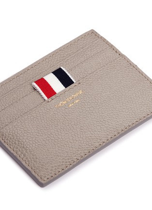 Detail View - Click To Enlarge - THOM BROWNE  - Pebble grain leather card holder