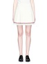 Main View - Click To Enlarge - THOM BROWNE  - Frayed tweed pleated skirt