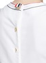 Detail View - Click To Enlarge - THOM BROWNE  - Tricolour stripe embroidered Oxford top