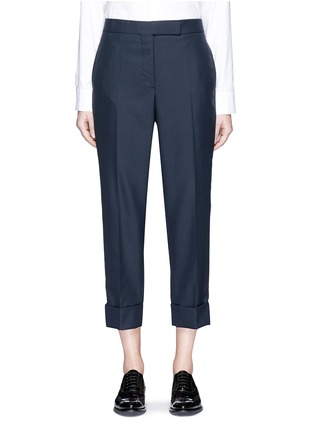 Main View - Click To Enlarge - THOM BROWNE  - Stripe selvedge insert wool twill pants