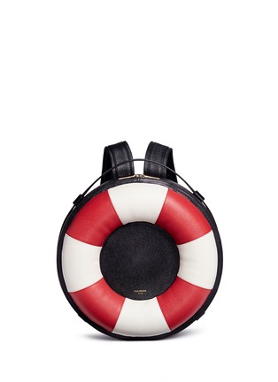 Main View - Click To Enlarge - THOM BROWNE  - Leather life preserver backpack
