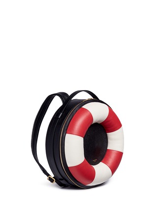 Figure View - Click To Enlarge - THOM BROWNE  - Leather life preserver backpack
