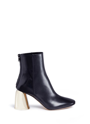 Main View - Click To Enlarge - ELLERY - 'Jezebels' metallic dome heel leather boots