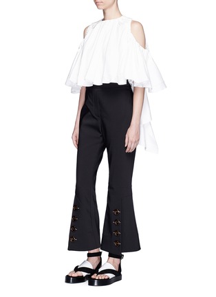 Figure View - Click To Enlarge - ELLERY - 'Fourth Element' button vent flared pants