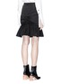 Back View - Click To Enlarge - ELLERY - 'Amaretto' tie front ruched memory gabardine skirt