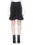 Main View - Click To Enlarge - ELLERY - 'Amaretto' tie front ruched memory gabardine skirt