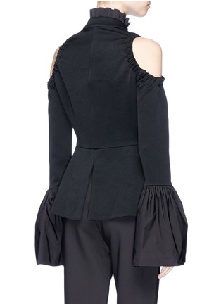 Back View - Click To Enlarge - ELLERY - 'Ayumi' flared cuff cold shoulder top