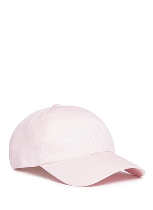 Main View - Click To Enlarge - NASASEASONS - 'Love is a Beautiful Lie' embroidered baseball cap