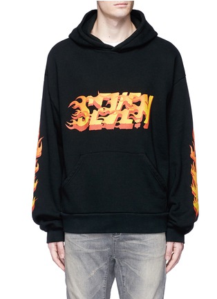 Main View - Click To Enlarge - STUDIO SEVEN - 'Fire' print hoodie
