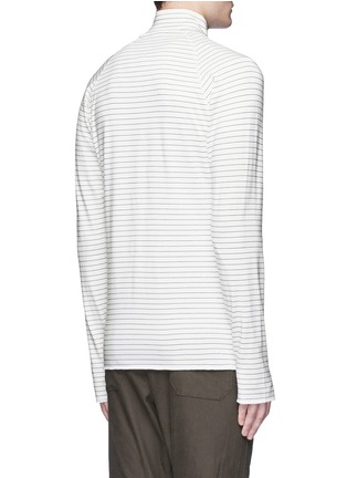 Back View - Click To Enlarge - STUDIO SEVEN - Stripe turtleneck long sleeve T-shirt