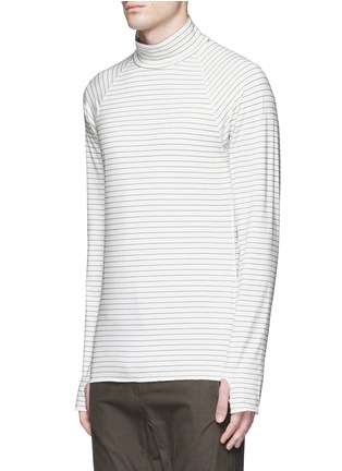Front View - Click To Enlarge - STUDIO SEVEN - Stripe turtleneck long sleeve T-shirt
