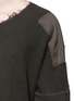 Detail View - Click To Enlarge - STUDIO SEVEN - Raw edge crew neck sweater