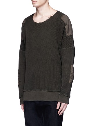Front View - Click To Enlarge - STUDIO SEVEN - Raw edge crew neck sweater
