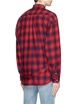 Back View - Click To Enlarge - STUDIO SEVEN - Relaxed fit check plaid shirt