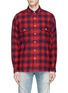 Main View - Click To Enlarge - STUDIO SEVEN - Relaxed fit check plaid shirt