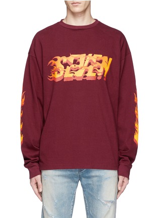 Main View - Click To Enlarge - STUDIO SEVEN - 'Fire' print long sleeve T-shirt